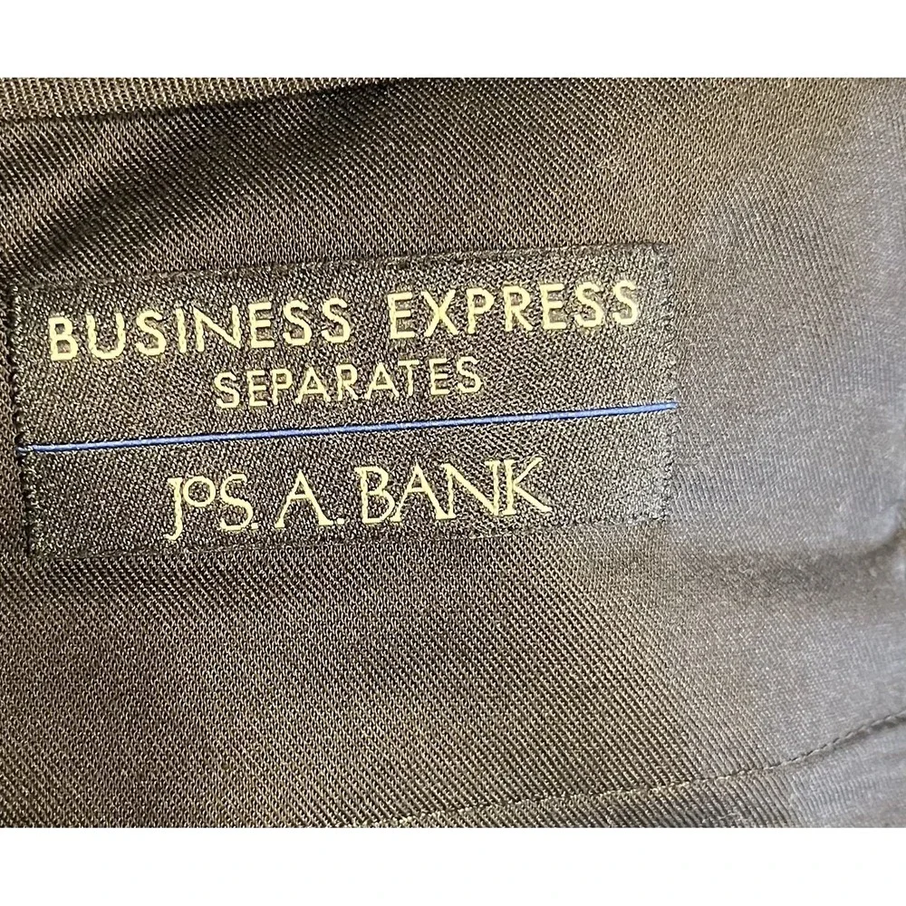 Jos. A. Bank‎ Suit Mens 48R 42x30 Brown Plaid 100% Wool 2 Piece Business Express